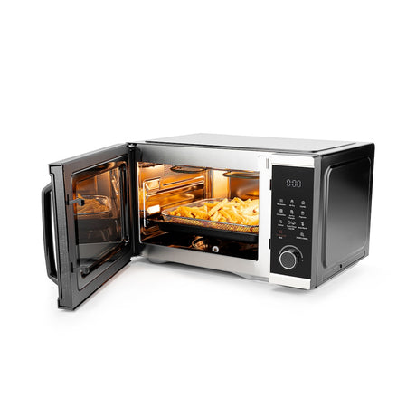 Microwave multioven 3-in-1 Mac-25s from the front with fries